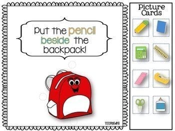 Positional Words Interactive Book - Prepositions TOO! - Image 4
