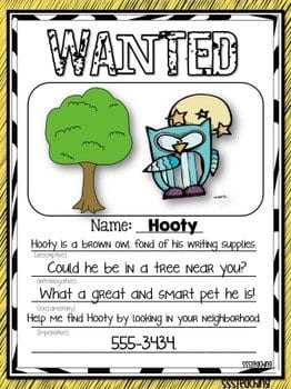 4 Types of Sentences Grammar Craftivity: WANTED Ad - Image 2