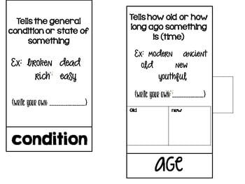 Ordering Adjective Flip Book - Image 4