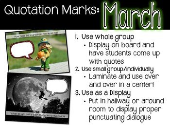 Quotation Marks (Dialogue) March- Picture Writing Prompts and Jokes! - Image 2