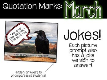 Quotation Marks (Dialogue) March- Picture Writing Prompts and Jokes! - Image 3