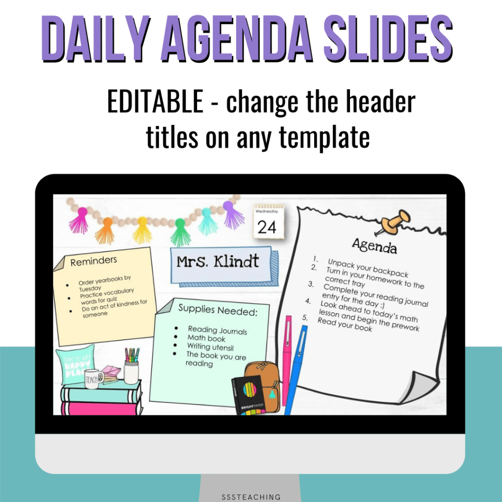 Plan your days! How to create a daily agenda in Google Slides for your